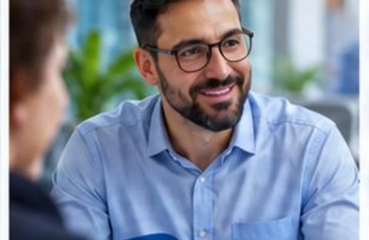Profissional em conversa técnica com cliente corporativo